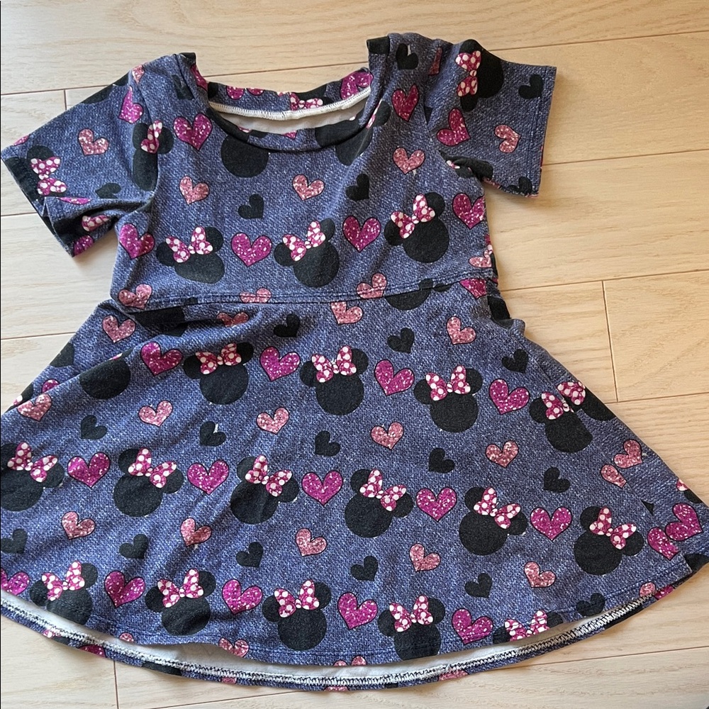 GWM handmade Minnie Mouse Swing Dress - Pink & Black
